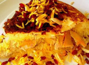 Tahchin with chicken